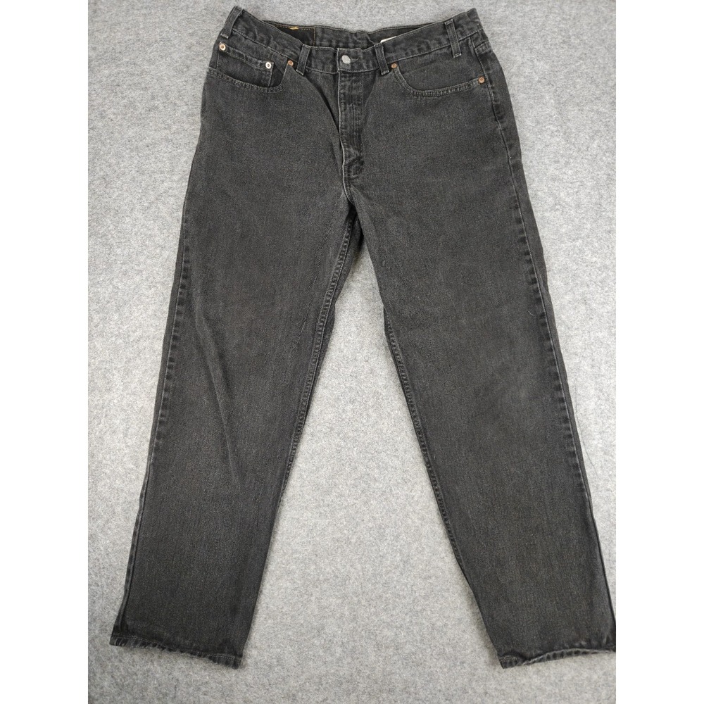 Vintage 90s Levis 550 Men's Jeans 38X32 (Fits 36x30) Black Grunge Relaxed Fit